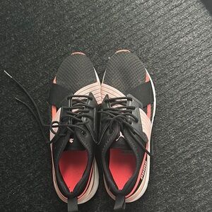 Puma Black and Pink Athletic Shoes with Breathable Mesh